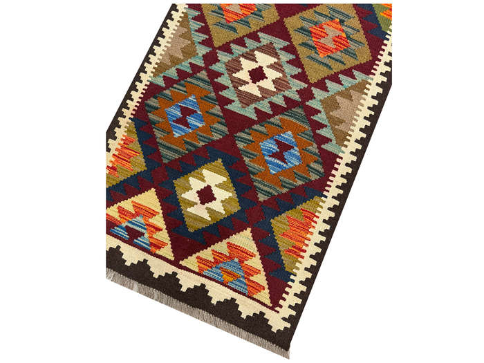Stunning Afghan Maimana Kilim Runner - 291 x 78 CM