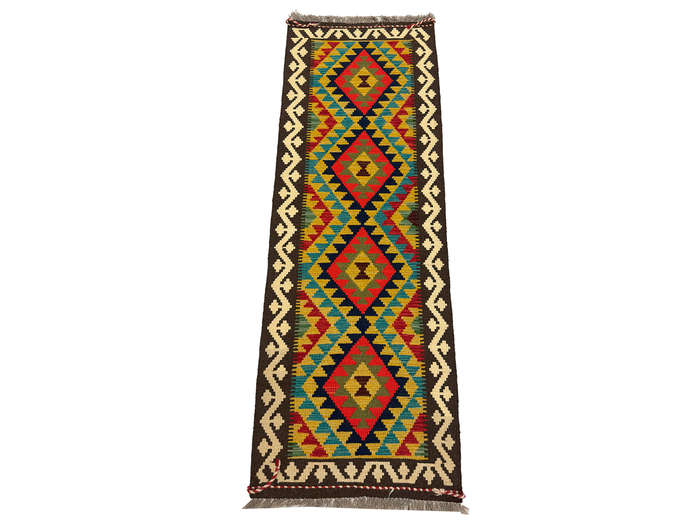 Fine Afghan Handmade Kilim Runner -196 x 69 CM