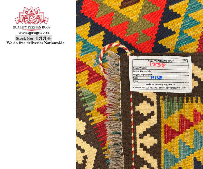 Fine Afghan Handmade Kilim Runner -196 x 69 CM