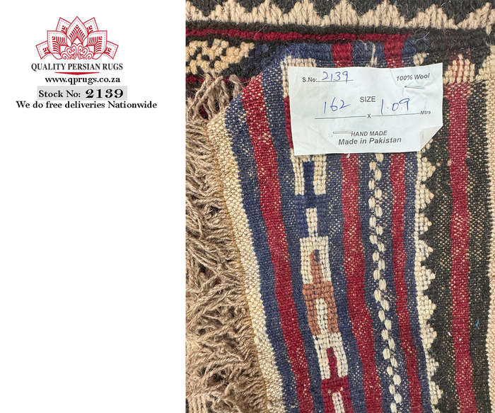  Beautiful Afghan Barjesta Handmade Carpet 162 x 109 CM