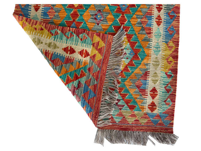 Stunning Afghan Handmade Choubi Kilim - 148 x 92 CM