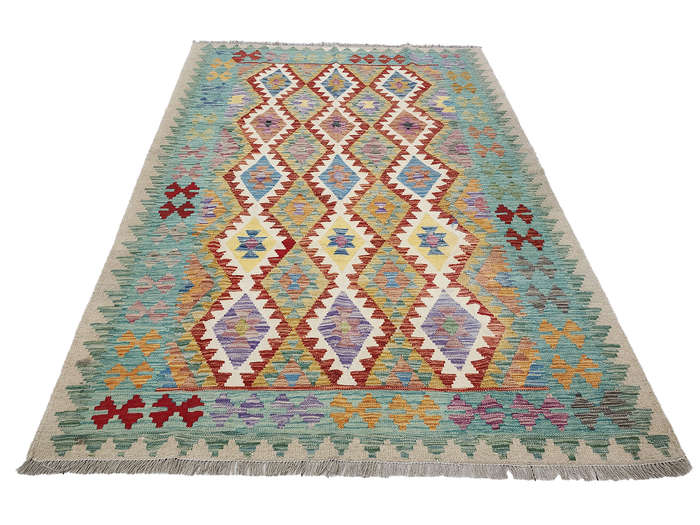 Gorgeous Afghan Handmade Choubi  Kilim 241 x 174 CM