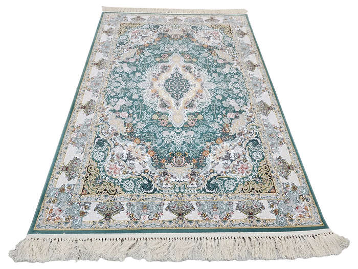 Persian Green Machine Made Carpet-180 x 120 CM