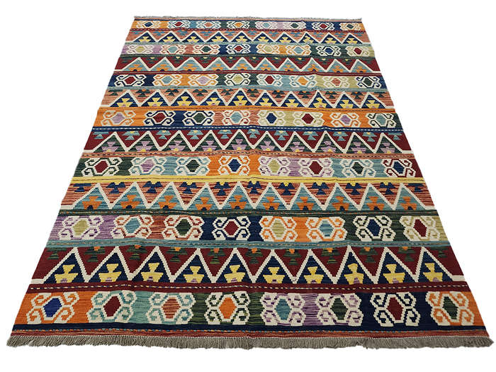 Gorgeous Afghan Handmade Choubi  Kilim 240 x 183 CM