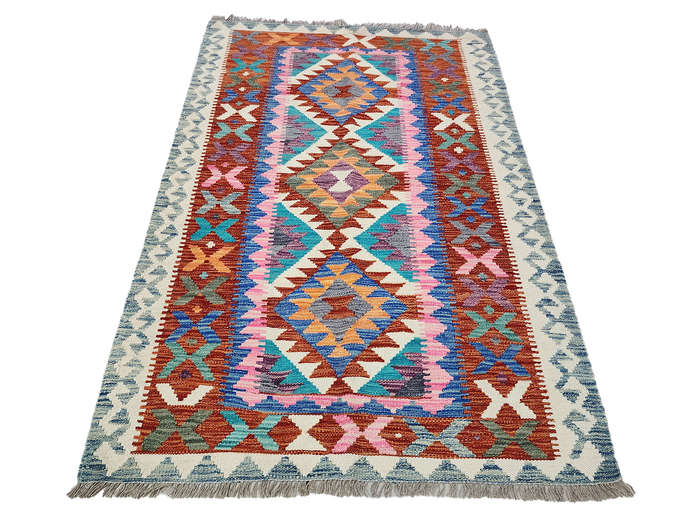 Stunning Afghan Handmade Choubi kilim 179 x 119 CM