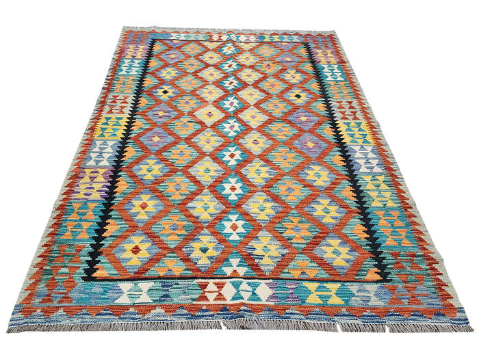 Beautiful Afghan Handwoven kilim 206 x 155 CM