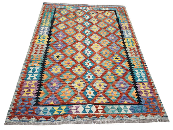 Beautiful Afghan Handwoven kilim 206 x 155 CM