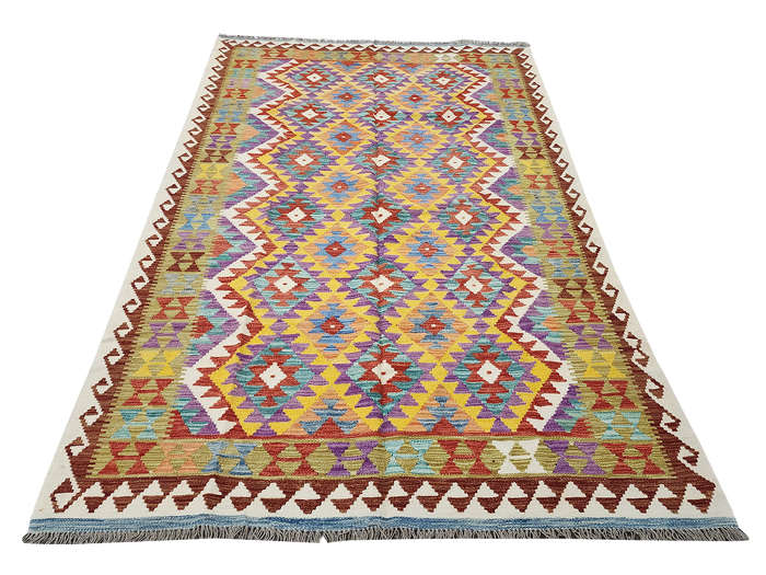 Afghan Handwoven Choubi Kilim 264 x 177 CM