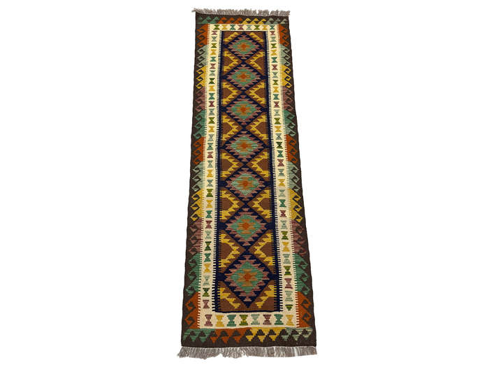 Beautiful Afghan Handmade Kilim Runner -211 x 66 CM
