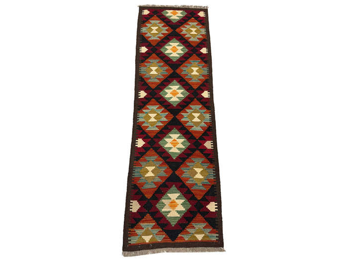 Beautiful Afghan Handmade Kilim Runner -196 x 62 CM