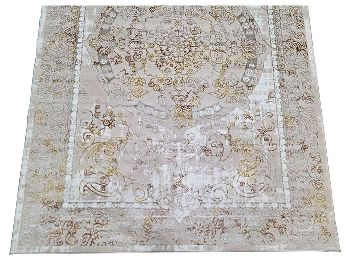 Vintage Beige/Gold Machine Made Carpet - 230 x 160 CM