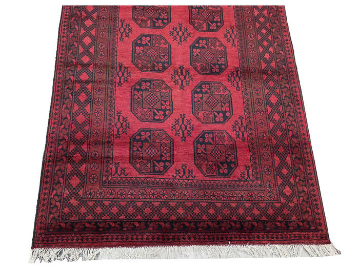 Beautiful Red Afghan Handmade Carpet - 200 x 152 CM
