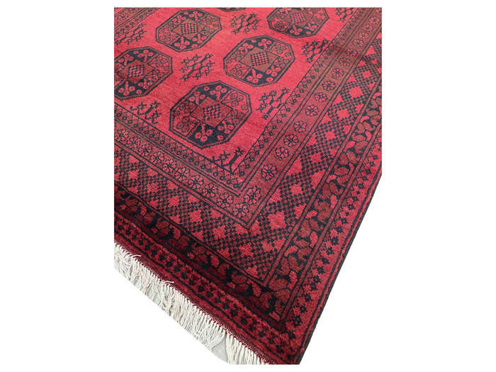 Beautiful Red Afghan Handmade Carpet - 200 x 152 CM