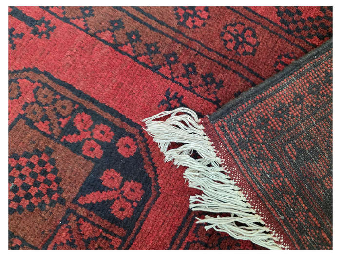 Beautiful Red Afghan Handmade Carpet - 200 x 152 CM