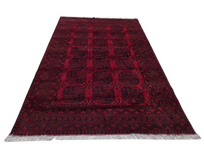 Red Afghan Handmade Carpet - 290 x 200 CM