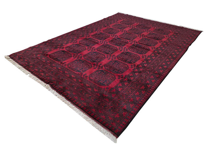 Red Afghan Handmade Carpet - 290 x 200 CM