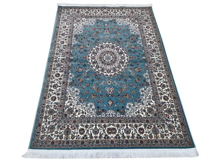 Gorgeous Nain Machine Made Blue Carpet - 230 x 160 CM