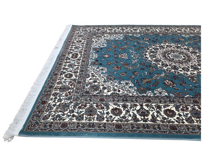 Gorgeous Nain Machine Made Blue Carpet - 230 x 160 CM