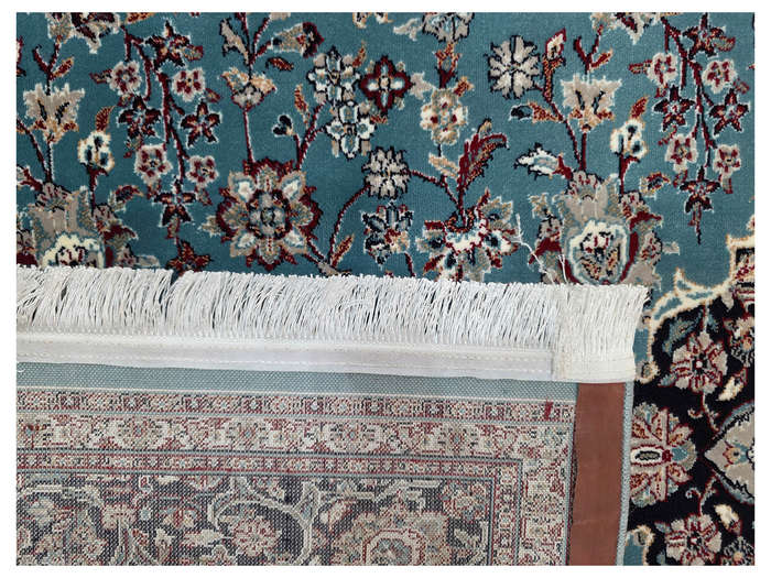 Beautiful Nain Machine Made Blue Carpet - 230 x 160 CM
