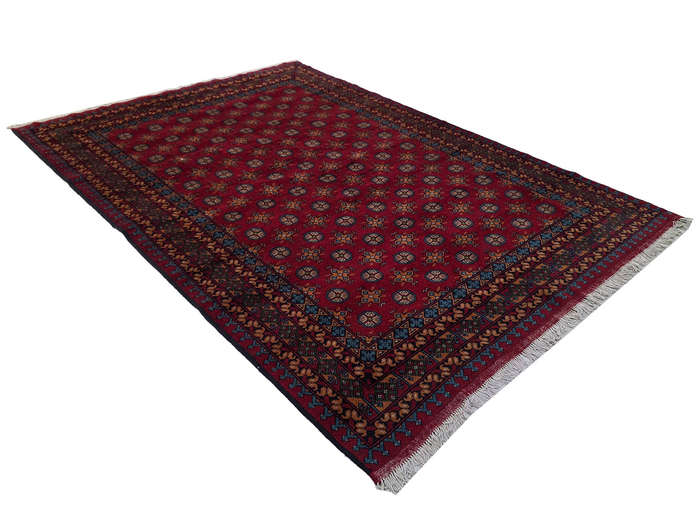 Stunning Afghan Bukhara Handmade Carpet - 294 x 200 CM