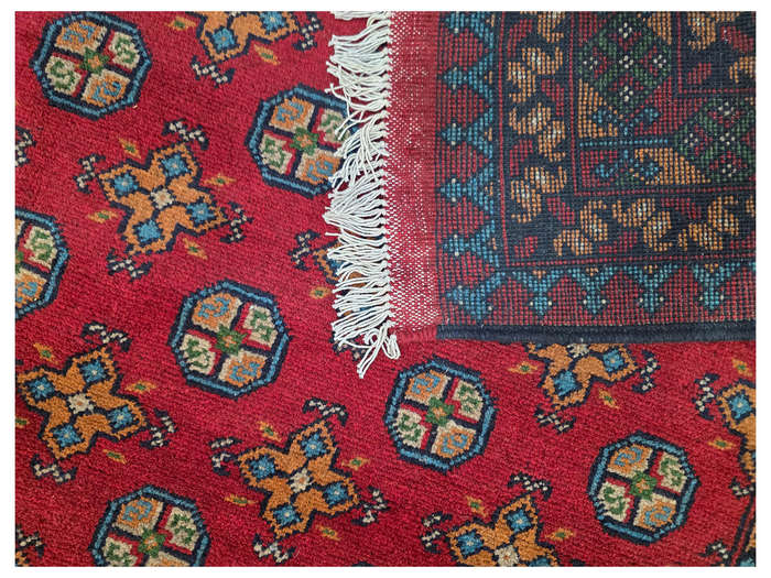 Stunning Afghan Bukhara Handmade Carpet - 294 x 200 CM