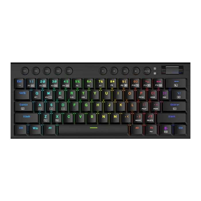 REDRAGON Horus Mini Pro 61Key Wireless Bluetooth Red Switch RGB Low Profile Gaming Mechanical Key...