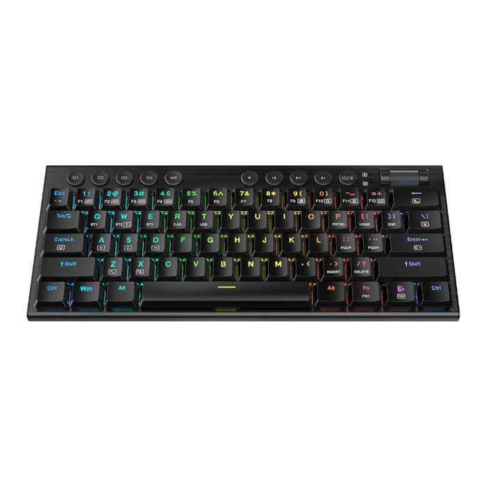 REDRAGON Horus Mini Pro 61Key Wireless Bluetooth Red Switch RGB Low Profile Gaming Mechanical Key...