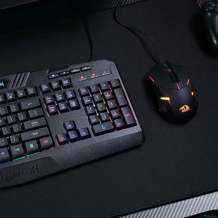 REDRAGON CENTROPHORUS 7200DPI RGB Gaming Mouse - Black