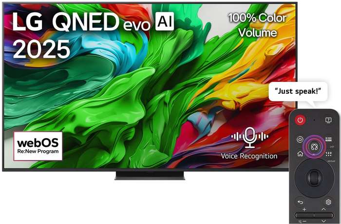 LG 65 Inch QNED evo AI MiniLED 4K Smart TV