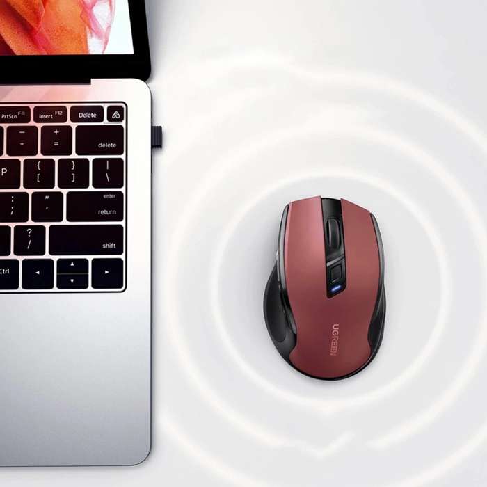 UGreen MU006 2.4GHz Wireless Optical Mouse - Red