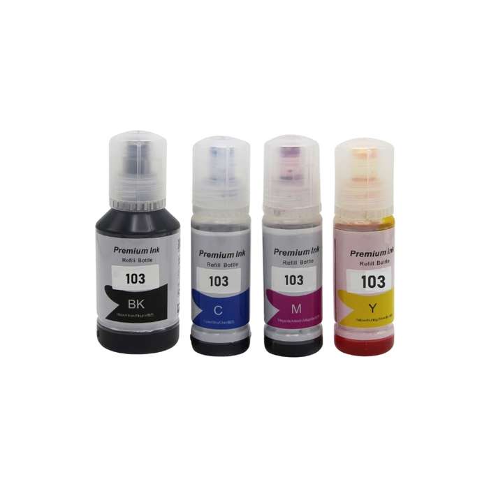 Compatible Epson E-003/E103 Ecotank ink bottle Black,Cyan,Magenta,Yellow Combo