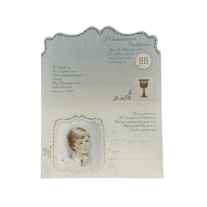 First Holy Communion Boy's Invitation