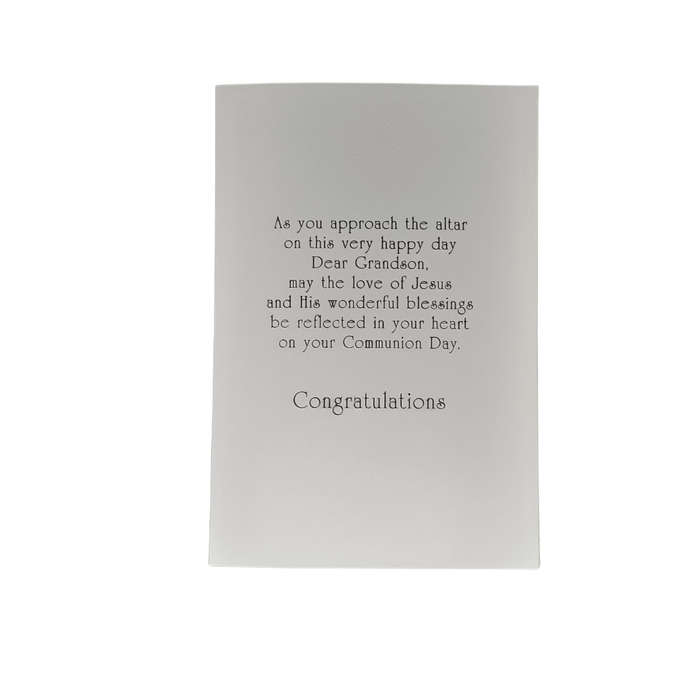 First Holy Communion Card For Grandson