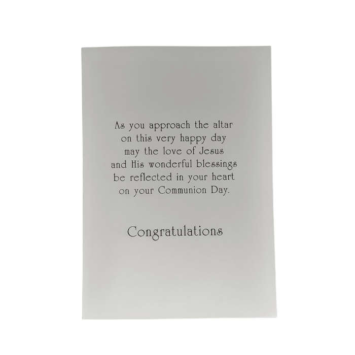 Ornate First Holy Communion Card for Girl