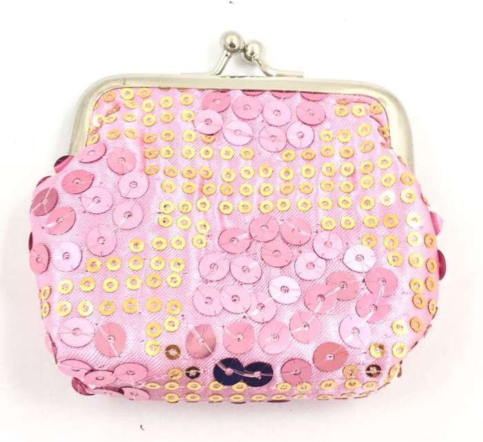 Pink Sequin Rosary Bag