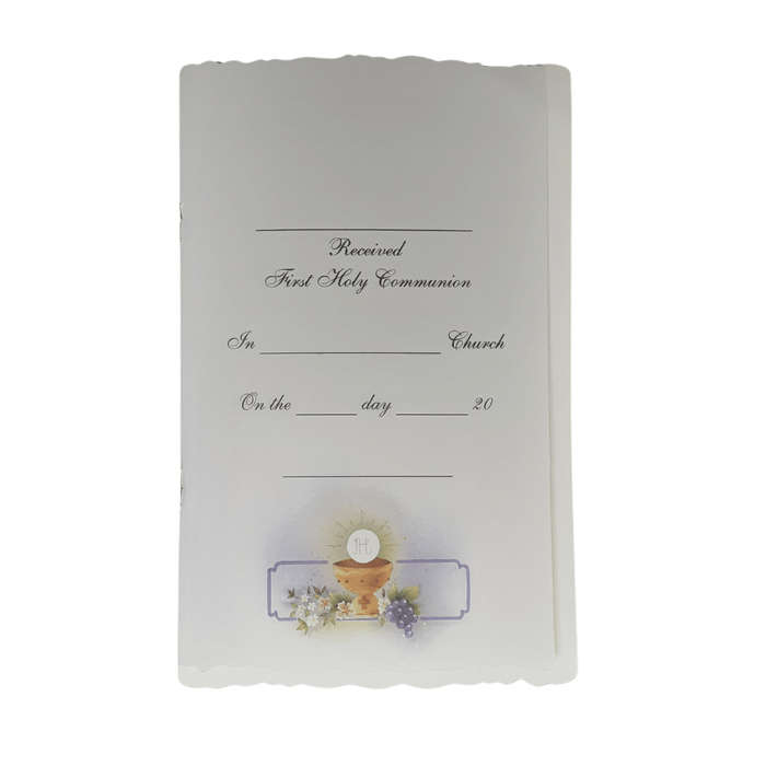 Boy's Large First Holy Communion Keepsake Card