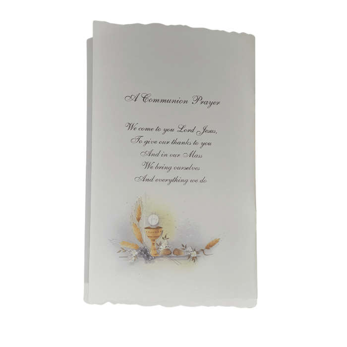 Boy's Large First Holy Communion Keepsake Card