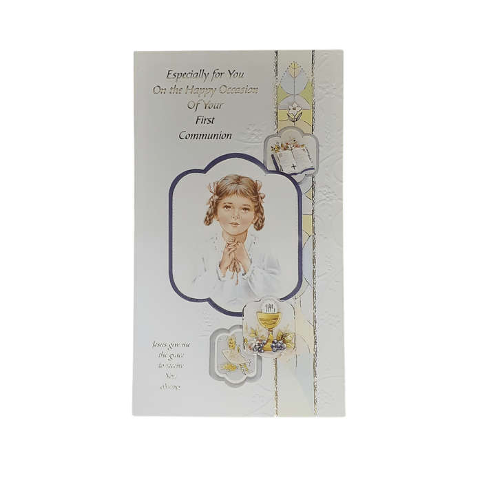 First Holy Communion Card For Girl