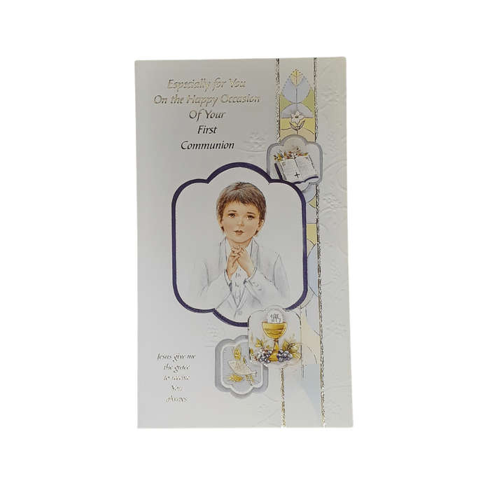 First Holy Communion Card For Boy