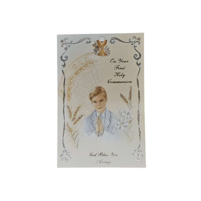 Boy's First Holy Communion Card