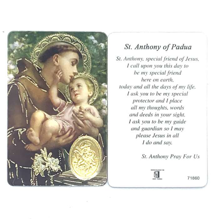 St Anthony of Padua Holy Card