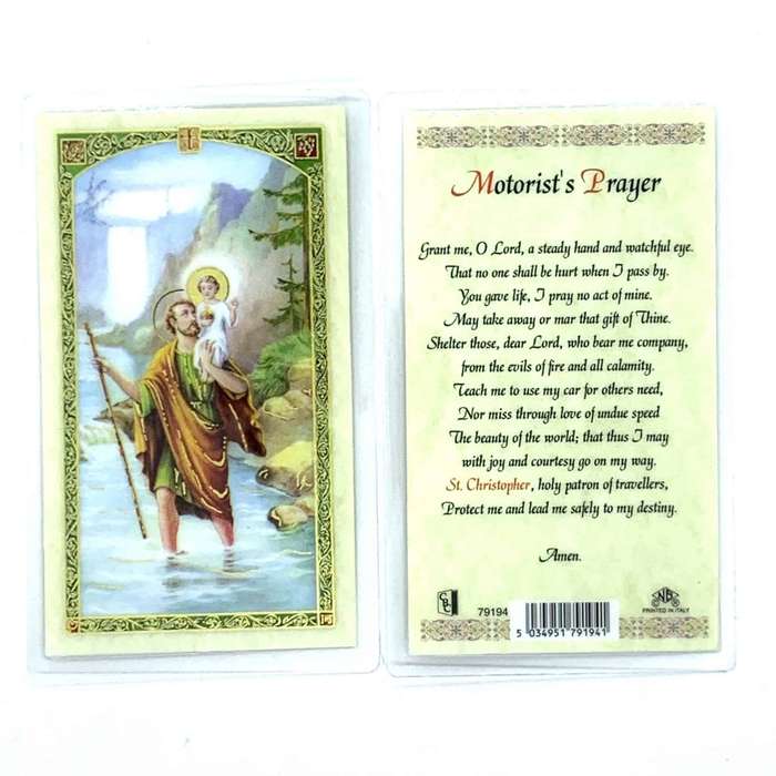 St Christopher Holy Card