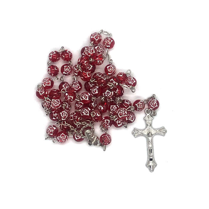 Red Rosebud Rosary