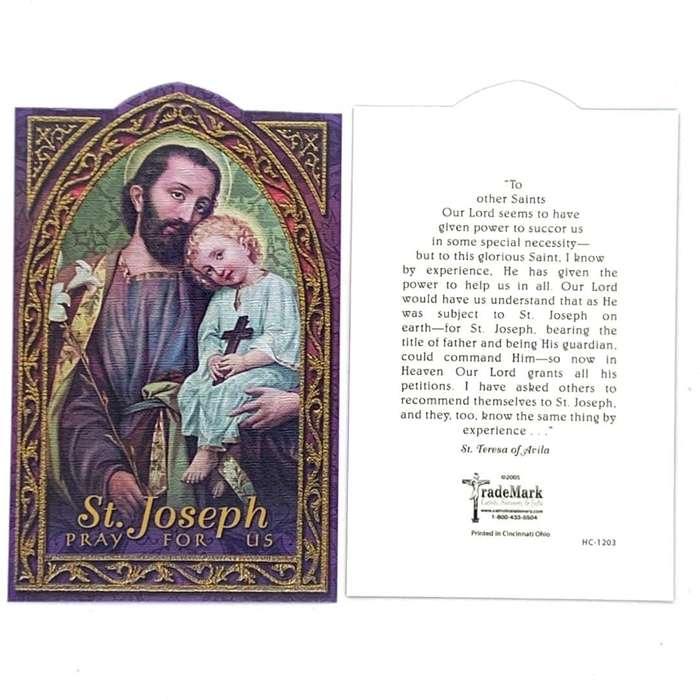 St Joseph Holy Card