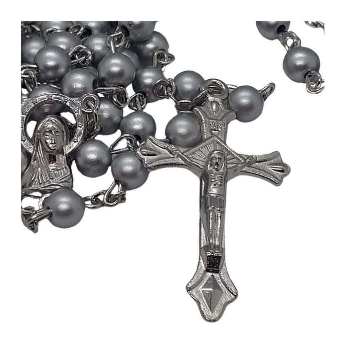 Silver Small Bead Rosary