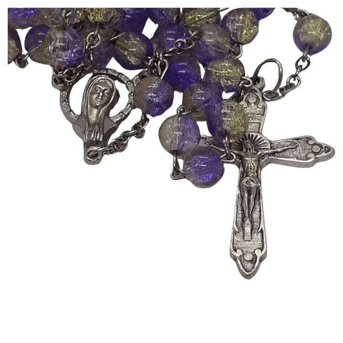 Purple and Yellow Rosary