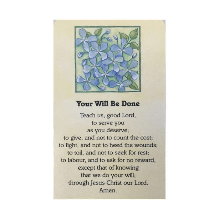Your Will Be Done Holy Card