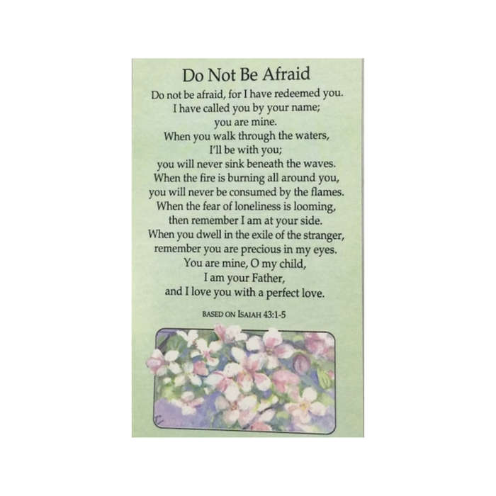 Do Not Be Afraid Holy Card
