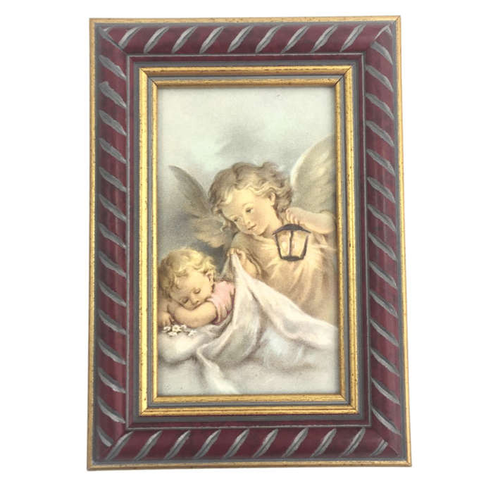Small Guardian Angel with Sleeping Baby Picture