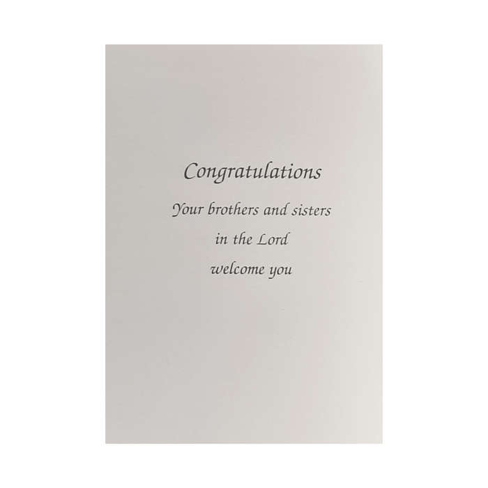 White Baptism Card